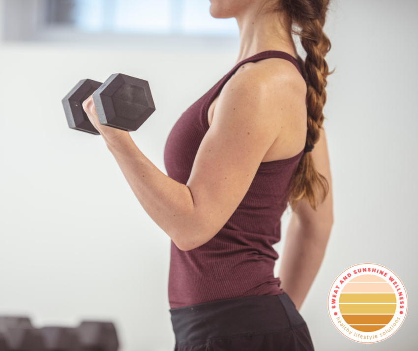 Woman lifting weight